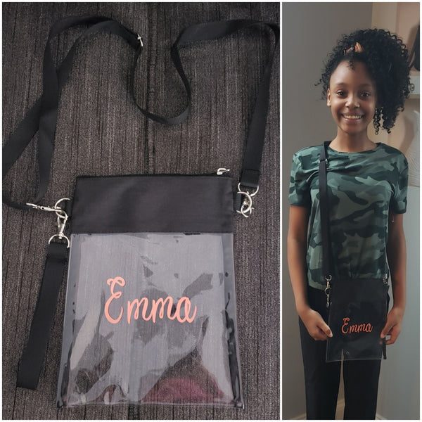 Personalized Clear Crossbody Bag